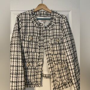 Nanette Lepore tweed blazer🖤🤍